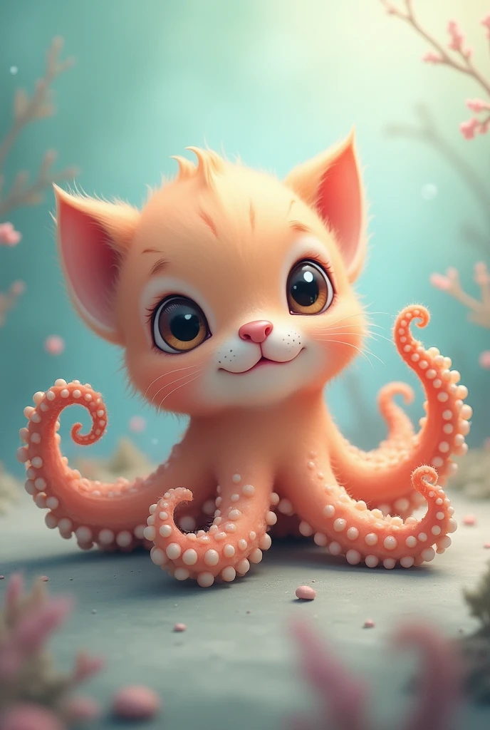  octopus with kittenlike face