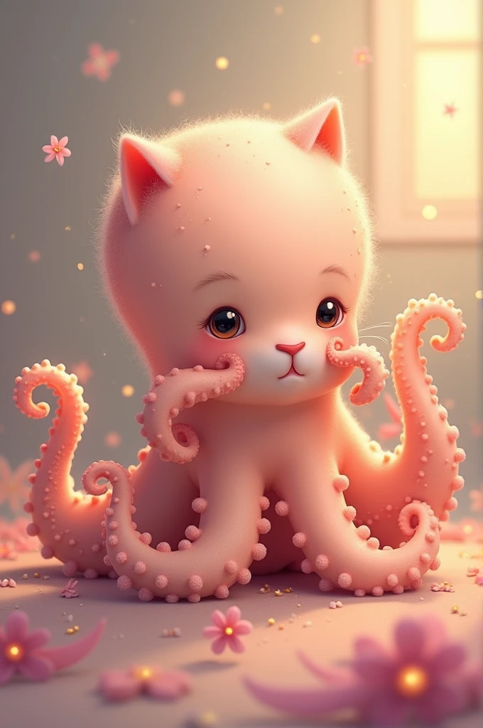 baby octopus with kittenlike face