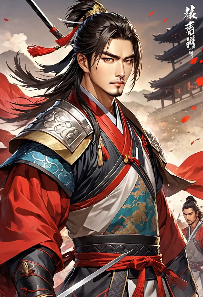 Three Kingdoms Zhou Yu, very handsome, 갑옷, nice guy,, spear