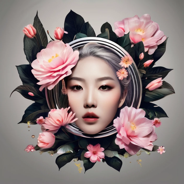 Background: classe vide la nuit.
Premier plan: des billets en forme de fleurs, avec des billets, résultat fleurs avec du sang qui coule dessus. Sombre, tragique, du sang. Coréen, coréen, korea. Argent salle, mafia, gang, lycéen, face au monde.