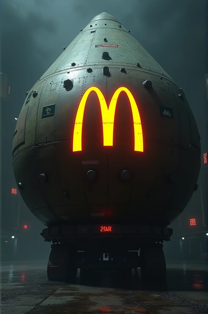 Sent by you:
create tsar nuke but put the iconic McDonald's "M" logo in the center