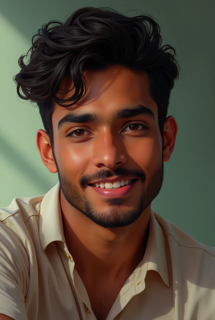 An indian boy age should be approx 21 years young, smart, dashing good looking kind of sexy 