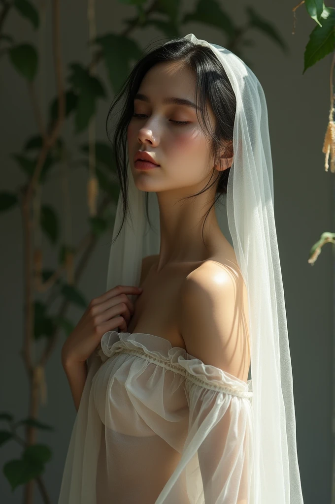 Lust japanese girl in invisible clothes 