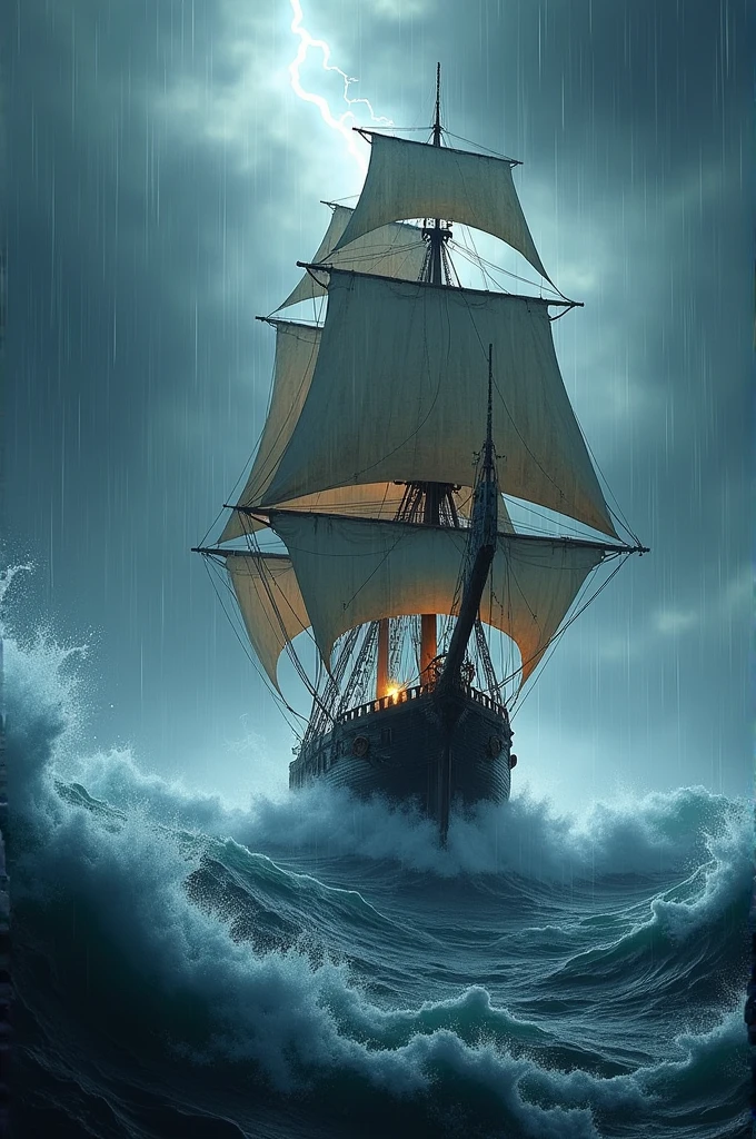 Ship with storm