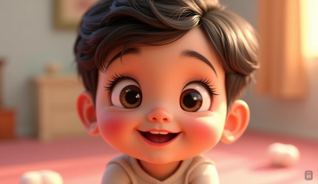 ??? facing the camera with a expression in love, Pixar style