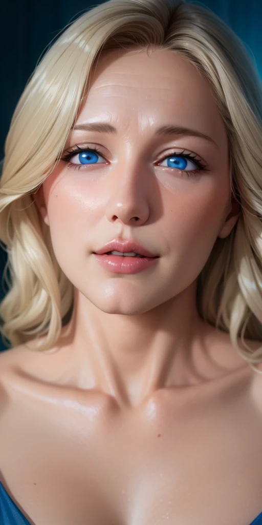 A busty blonde