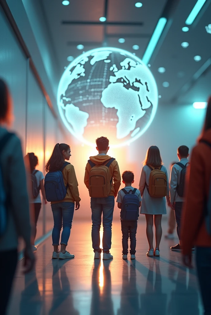 Create a simpla and realistic image for mission and vision of edutech company 

