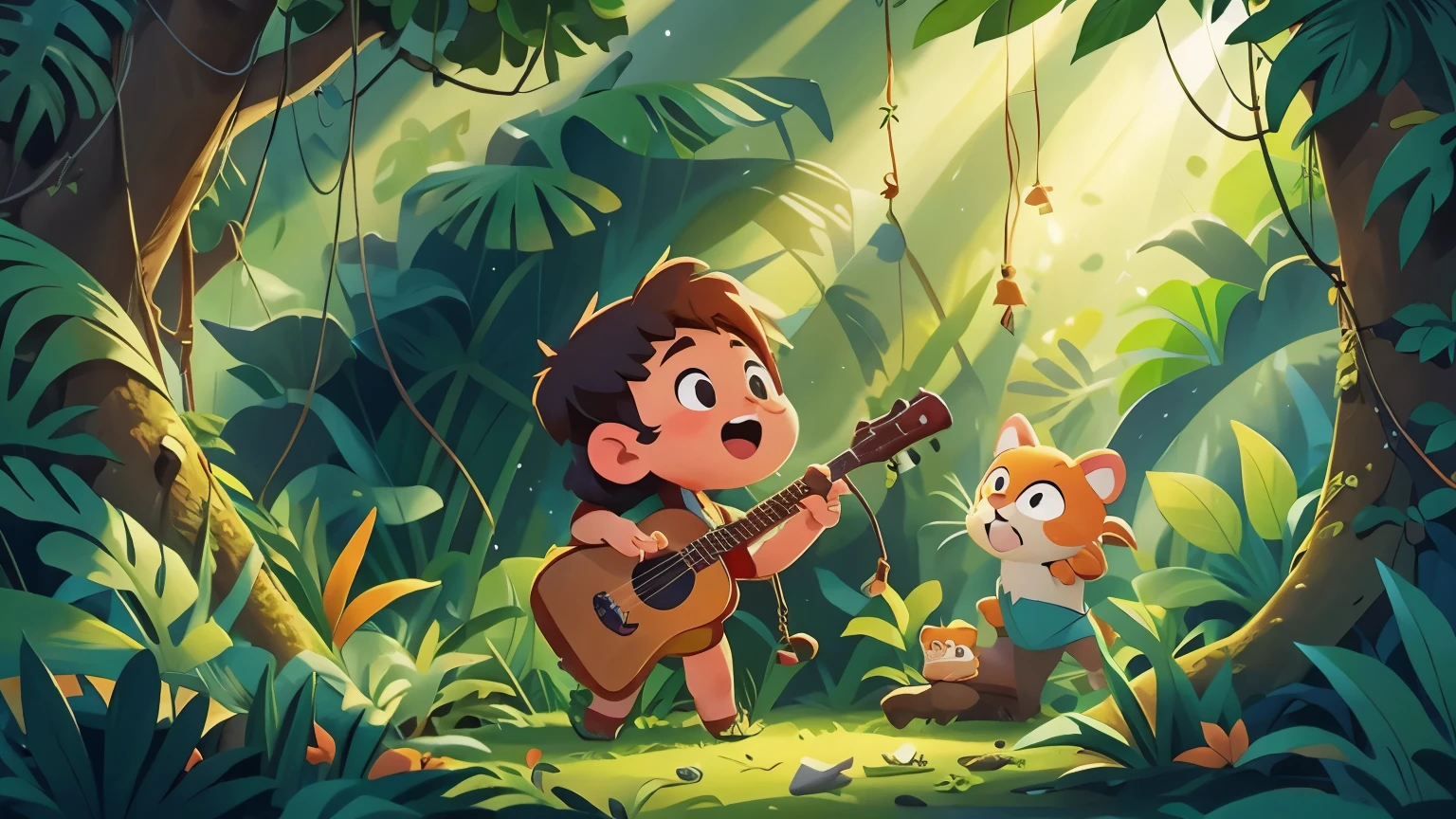 not music in jungle, singing in jungle