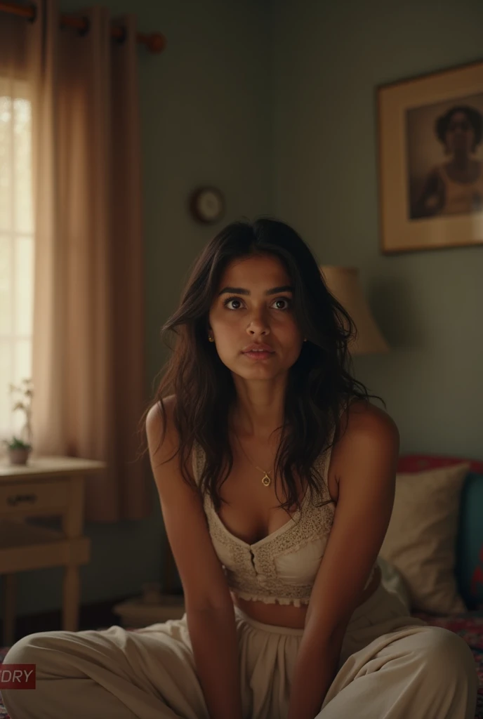 32 year old women, Indian, In Room, Shocked by looking at cock