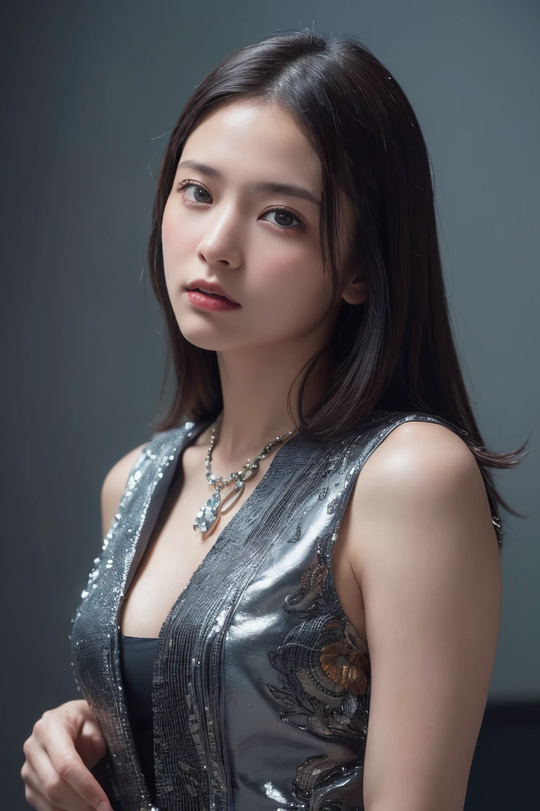 (Highest quality:1.4),(masterpiece:1.4),(Realistic:1.4),(Realistic:1.2),(超High resolution, RAW Photos:1.4),(High resolution, Very detailed:1.2),(8k:1.2),Movie Photos,a photo of a dark-haired,one person's,alone,wear ,((China dress))、((Upper Body:1.3))