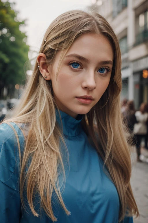1 fille, 独奏, Longhaire, cheveux blonds, very long hair, Parted Lips, Oreilles de Loup, blue eye, Cadre, Sight Frame, modern,