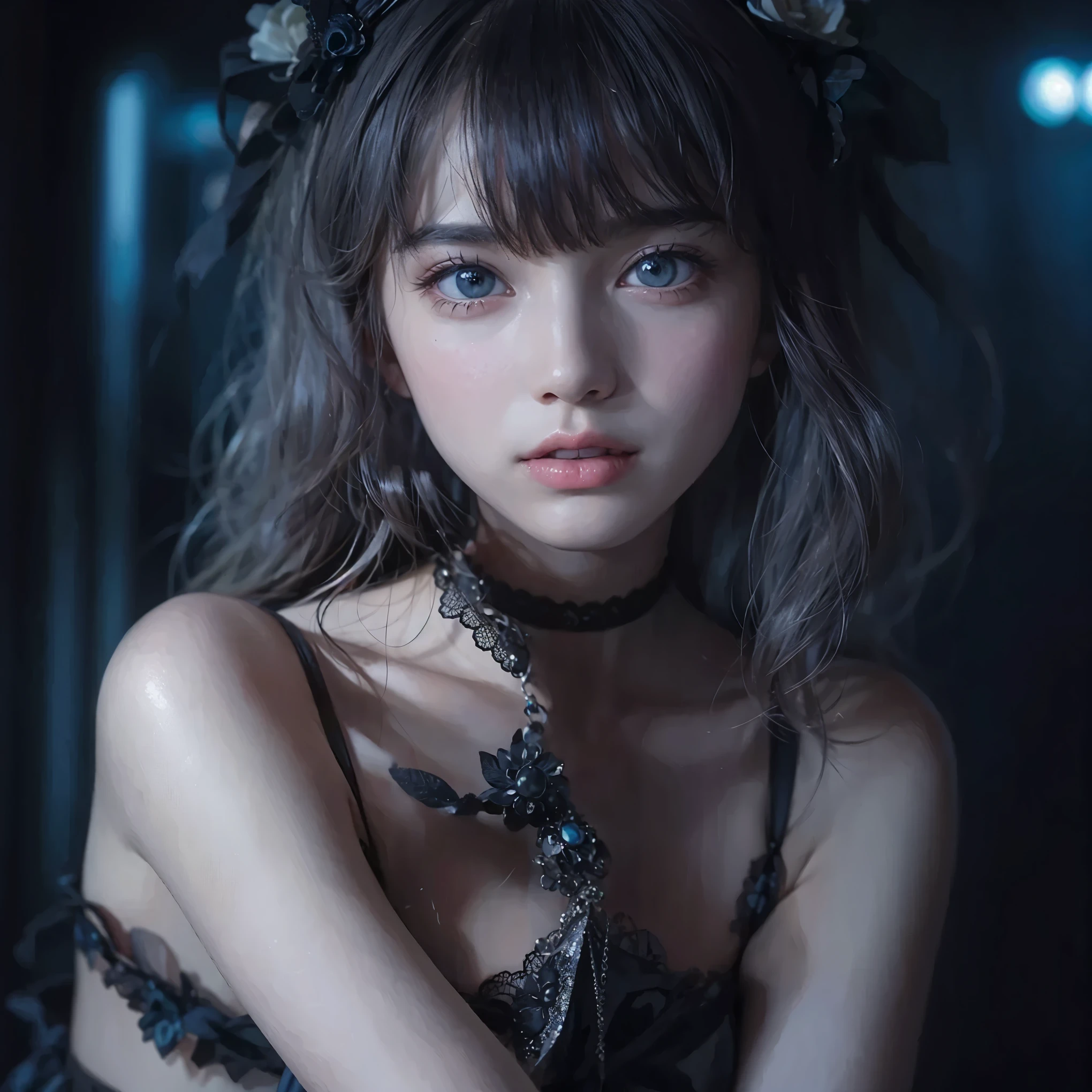 Black floral lace