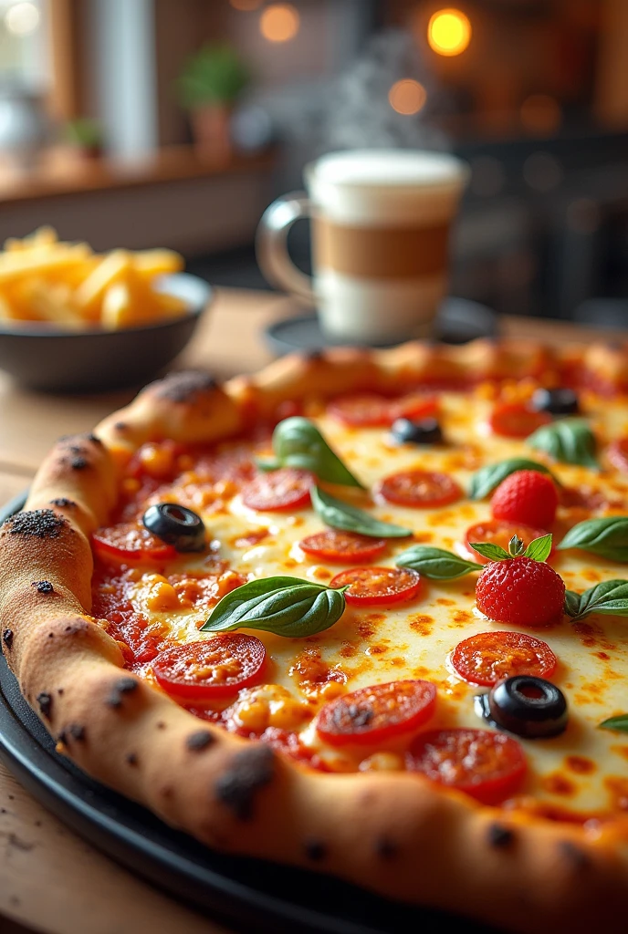 create an food industry (e.g, pizza shop, coffee shop, fast-food, etc.)
showing the specialty of the day. like menu
make it like a poster