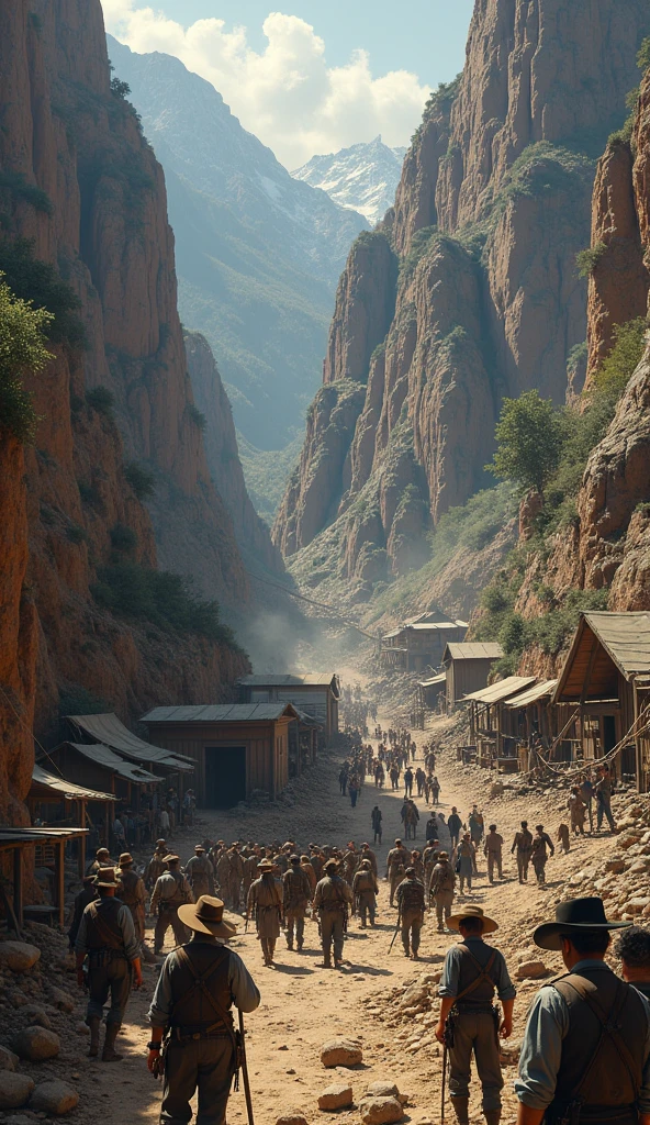 Men from all over flocked to the mines, dreaming of striking it rich