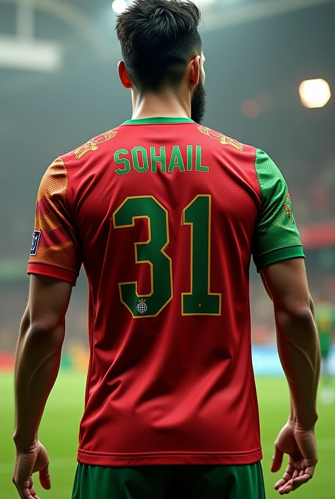  football purtugal jersey number 31 and name Sohail 