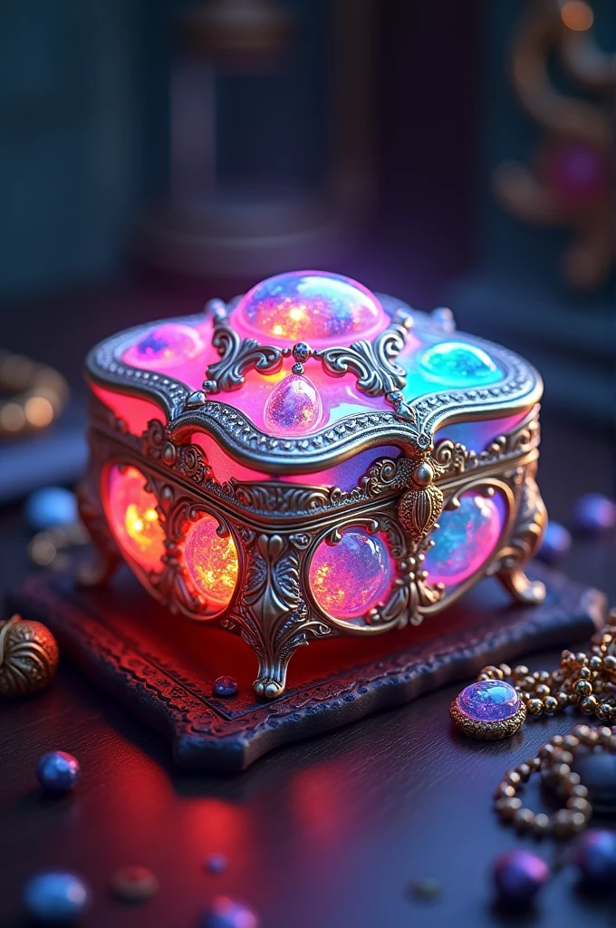 Jewellery box in rainbow color