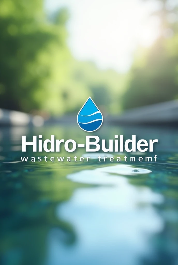 Logo for a construction company, it specializes in water where wastewater is treated, It's called Hidro-Builder, its representative color is green