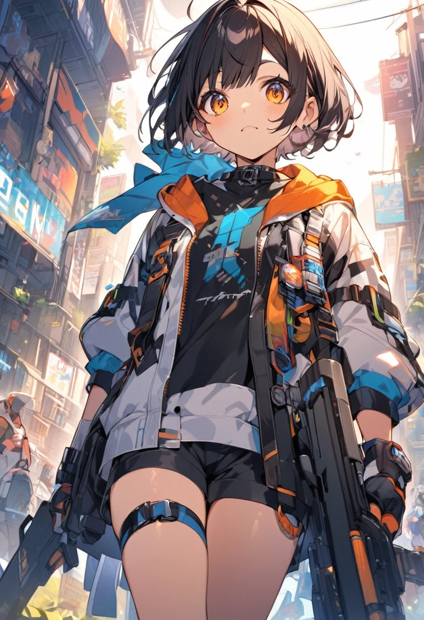 short-haired girl, video game character, 