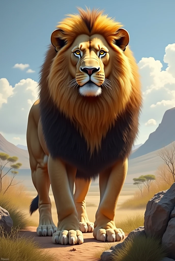 A lion 
