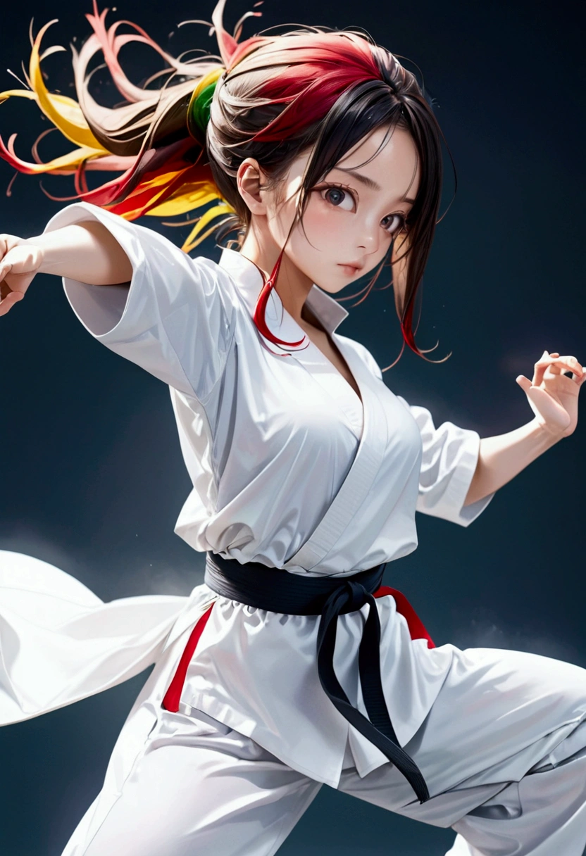 White rasta sexy karate girl