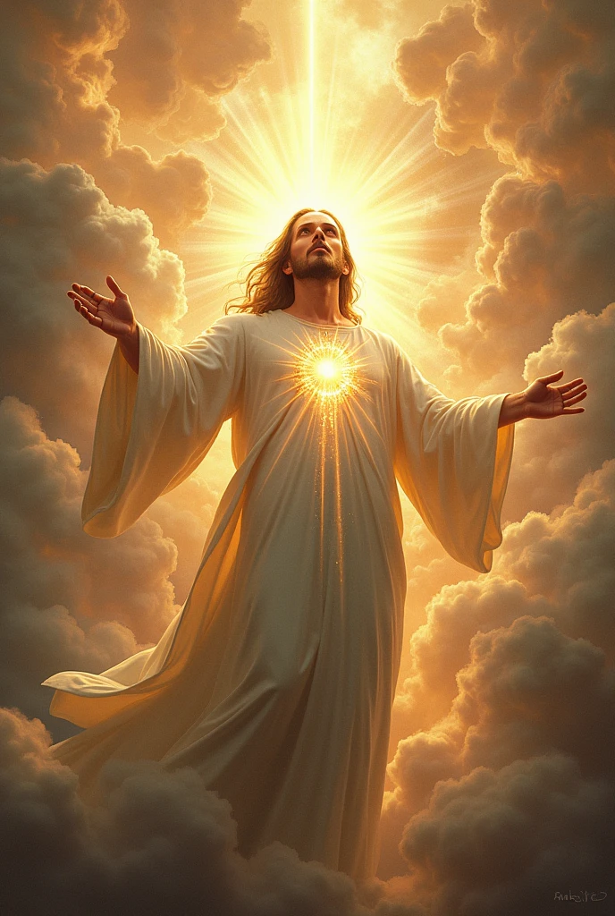 Create an image based on what Revelation 1 says: 12- 16