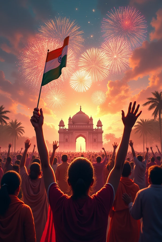 India on 15th august celebration hyperreal 