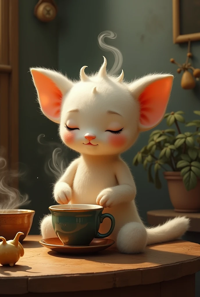 A sweet humanoid who loves tea and black color