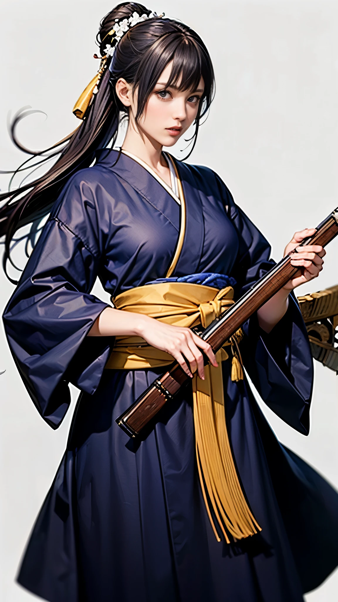 Navy blue kimono