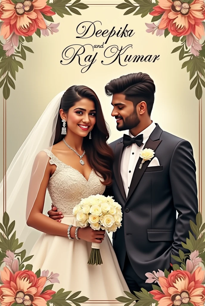 Christian marriage invitation card (english only)
broom name -Deepika
bride name-Raj Kumar
Date On 18th August 2024
Venue- Hallelujah Ministries Main Church, Markapuram
Provide all above details in the card