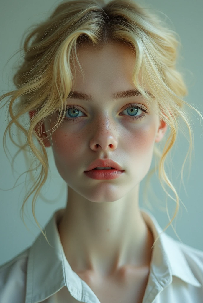 hot boy light yellow hair soft, blue eyes, emo, curly hair
