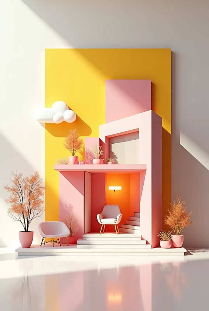 3D FLAT FOR RENT POSTER
