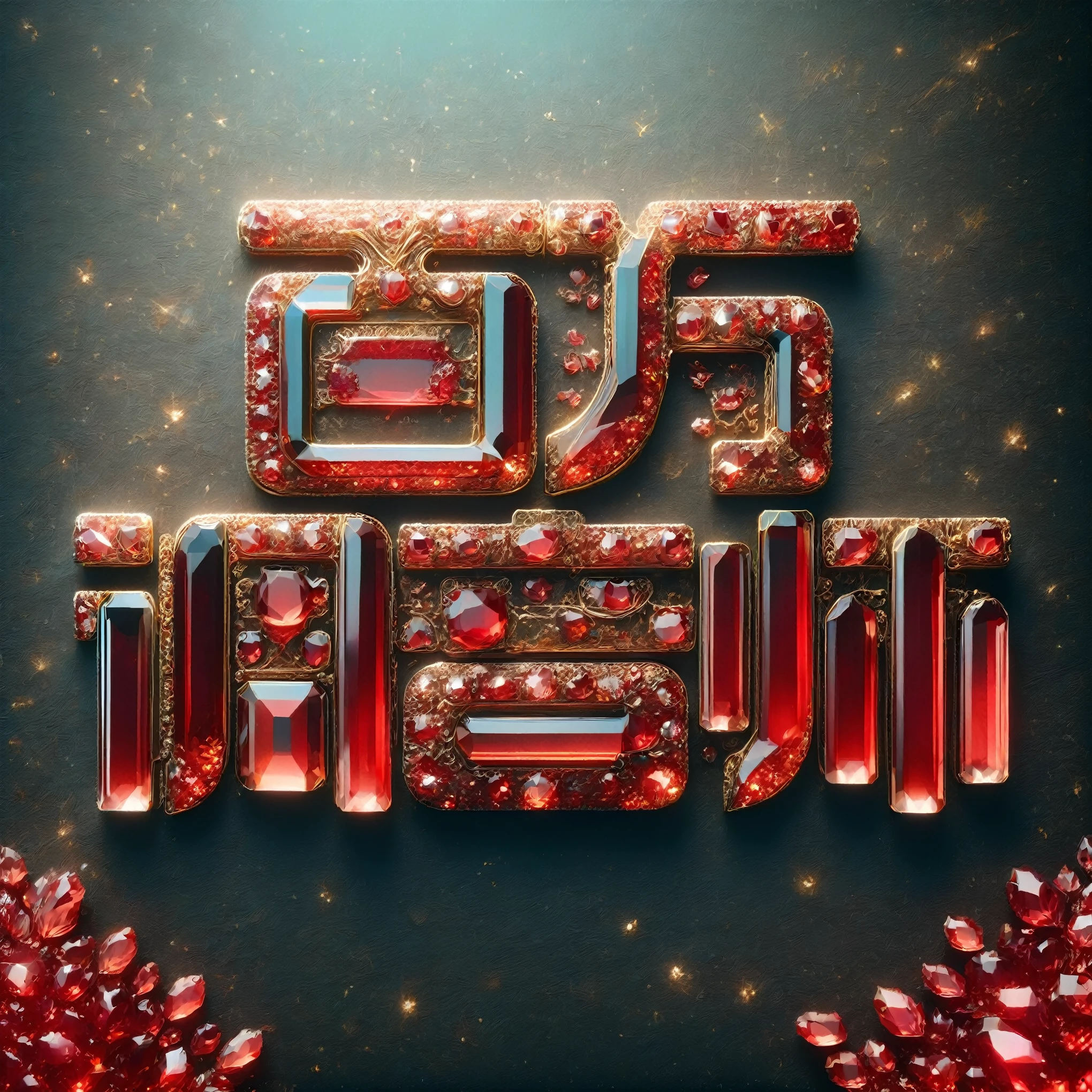 Red simple background，Red agate carving pattern，Chinese elements，gold，ruby，Dark glow