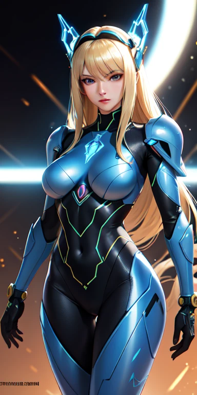 a beautiful detailed Krystal Fox woman in a power suit similar to Samus, highly detailed face, intricate armor, glowing visor, futuristic scifi setting, volumetric lighting, dramatic cinematic lighting, vivid colors, 8k, photorealistic, masterpiece
