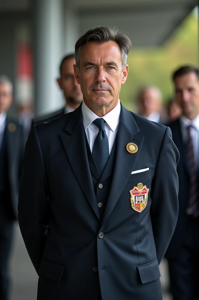 Mecz Jagiellonia Białystok elegancki steward w garniturze