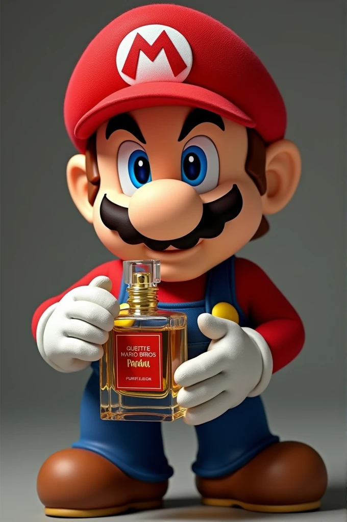 Mario bros wearing a parfum and the tittle Is "Perfu.Mario"