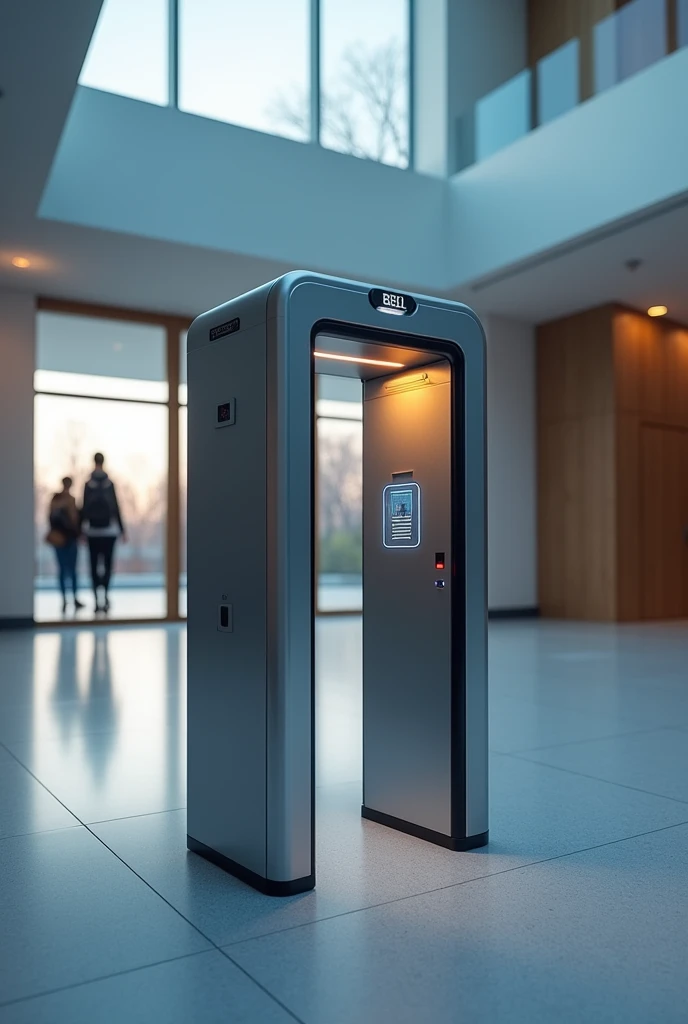 ID robot device scanner that u have to scan to get inside the school don't make it look too robotics 