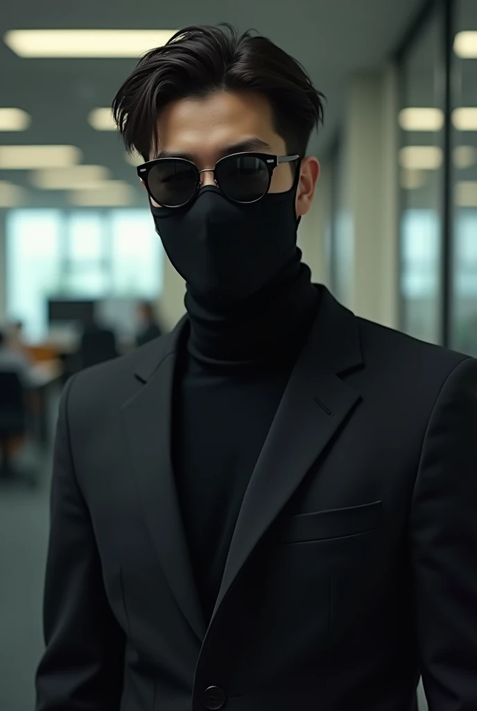 21 saal ka ladka ankho PE kala chasma chahre pe mask hair black black office belejar narmal body chahre gora 