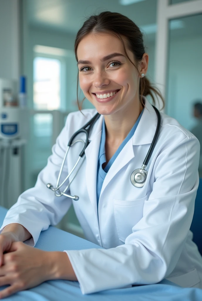 I want a doctor girl pic with white doctor coat with my nake wabra