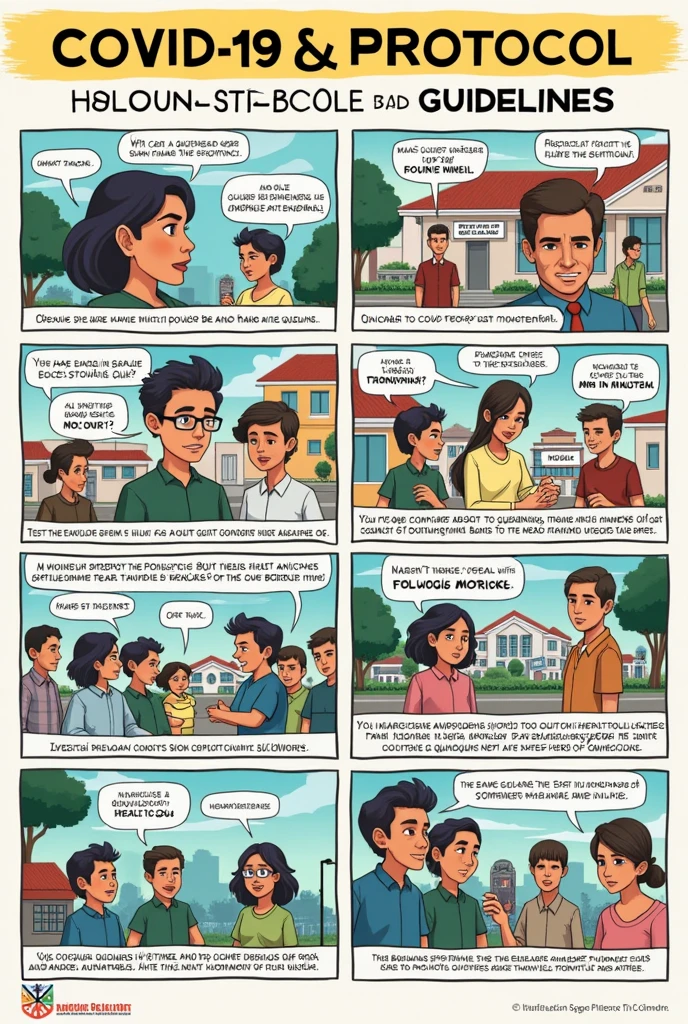 Create a comic strip showing how you would communicate to your community the Advantage/s of following health protocols and guidelines amidst Dengue outbreak/Covid 19 Pandemic in your Municipality or Province. You may cut-out pictures of people or authorities to depict your character, but be sure to write your own original scripts and texts.