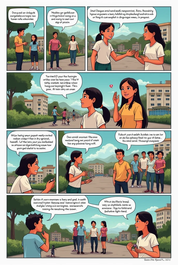 Create a comic strip showing how you would communicate to your community the Advantage/s of following health protocols and guidelines amidst Dengue outbreak/Covid 19 Pandemic in your Municipality or Province. You may cut-out pictures of people or authorities to depict your character, but be sure to write your own original scripts and texts. Make the language English
