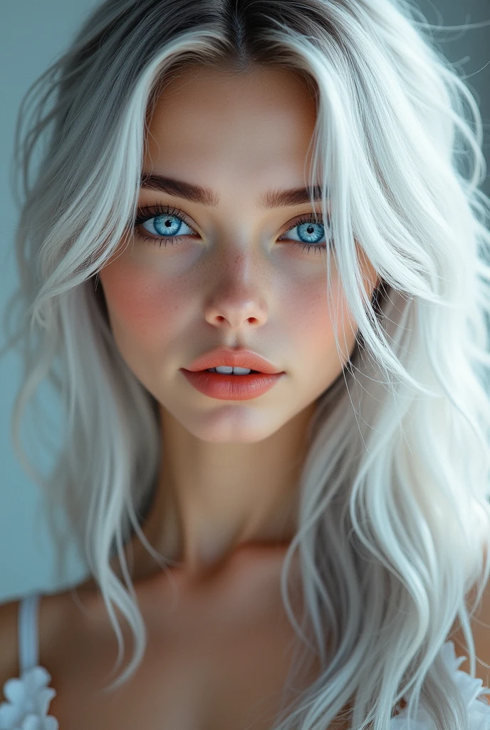 blue eyes,long hair,white hair,pretty,,pretty girl