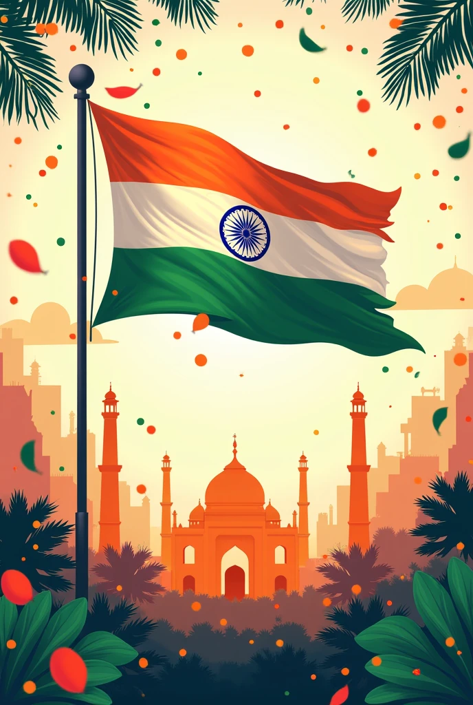 Indian independence day post with Indian flag Independence Day ke avsar