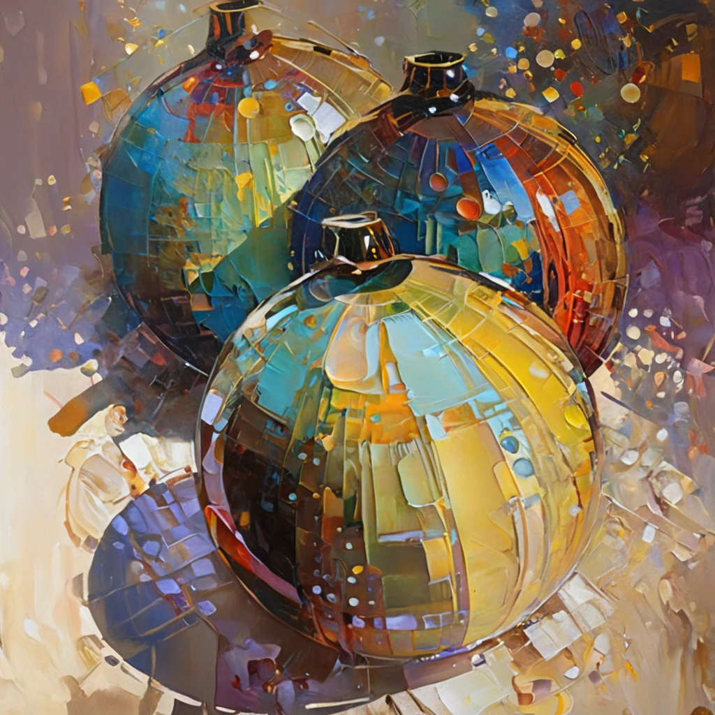 (An abstract painting with many large and small circles and squares scattered throughout:1.4)、Polka dots、Ball of Light、カラフルなBall of Light、Strong light、Deep contrast、Spiritual paintings that give viewers deep wisdom、intricate and intense Oil paints, Abstract Painting, intricate Oil paintsing artwork, Vadim Kashin、Realistic, gives the viewer a detailed impact, a portrait painted with oil paint, , intricate and wet Oil paints, Oil paints, New art beyond dimensions,  Only shapes, Ryan Hewett、bichu、oil paintin、A three-dimensional painting、super masterpiece、Ultra high definition、vivid colors、