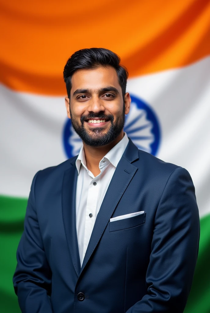 Provide me a wallpaper image with these details:
Company name : Astream Infotech
Name : Noushad Shereef
Position: Business Account Manager
Ph: 971568696786
Back ground of image should be indian flag color.