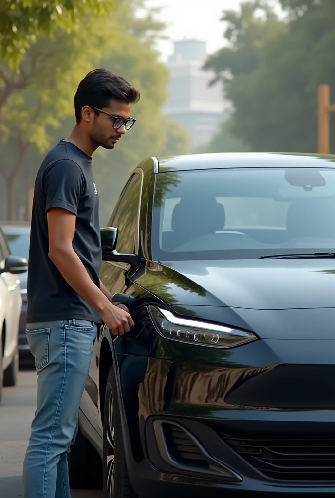 Black belajar ankho PE kala chasma hath me normal gadi bal jada bade nahi mask gardan tak nahi age 20 saal ladka indian hona chahiye body bakiyo ke jaisa jaisa age hai 