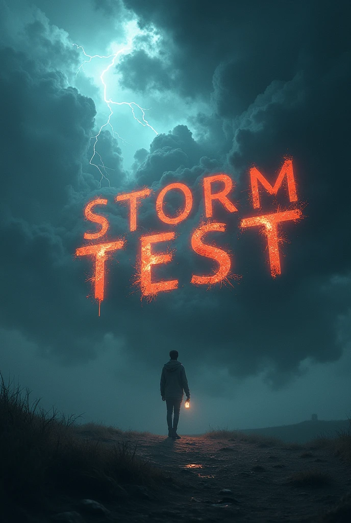 storm、test、Draw a picture with keywords in the air