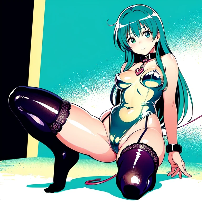 Lum, Urusei Yatsura、You're a nuisance, Urusei Yatsura, Anime girl sitting cross-legged on the floor, anime girl squatting, Beautiful anime girl squatting, a hyperreal high school girl, seductive anime girl, hyperreal high school girl, beautiful anime high school girl, Kantai Collection Style, real high school girl, cute , cute anime girl, naughty anime style, Beautiful charming anime teen,(((Sexy see-through lingerie for women,Shiny bodysuit,Smooth and silky clothing,Trimmed combination,Lace Stockings,Erotic leash,pajamas))),