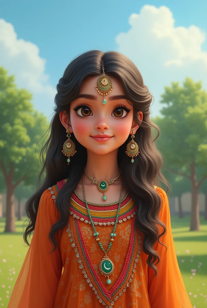 Beautiful pakistani girl 14 AUGUST day dress 4k