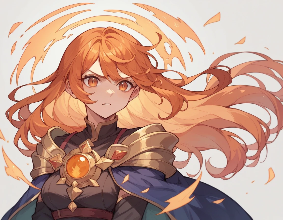 、Orange Hair、long hair、Healing Magic、Wizard