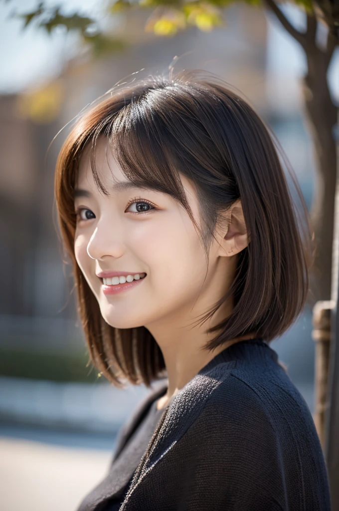 Image resolution 8K、Representative works:1.3)、Beauty、1 female、(魅力的なbody:1)、abdomen:1.1、Dark Brown Hair:1.1、(body:1)、Super detailed facial features、Attractive lips、double eyelid、Wearing fashionable and stylish clothes、Super realistic and super cute details、Japanese women、10th generation(18-year-old)、Adorable smile with a smile、Hair blowing in the wind、short hair、Portrait in the studio、